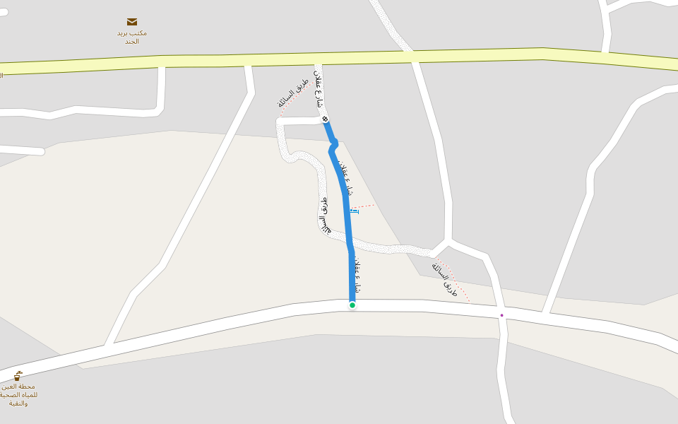 شارع عقلان walking route map in التعلي أعبوس