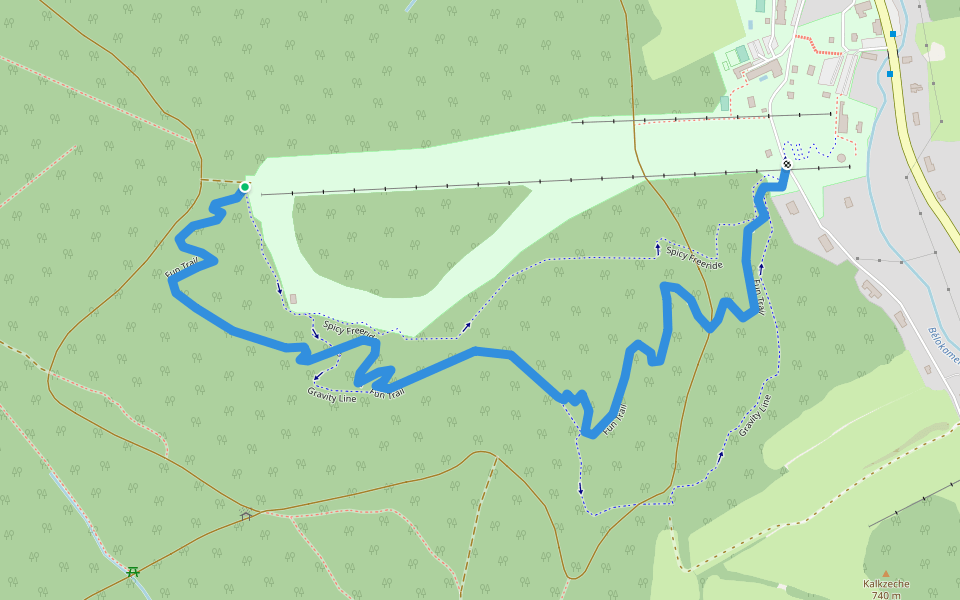 Fun Trail walking route map in Malá Morávka