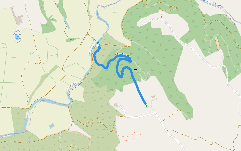 Trilho do Diabo walking route map in Santo Isidoro