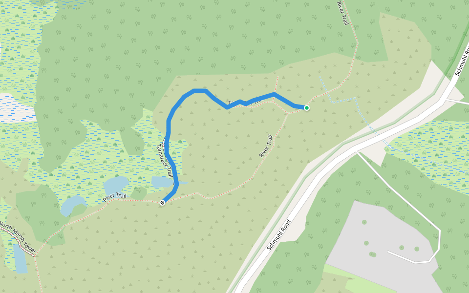 Tamarack Trail walking route map in Benton Harbor
