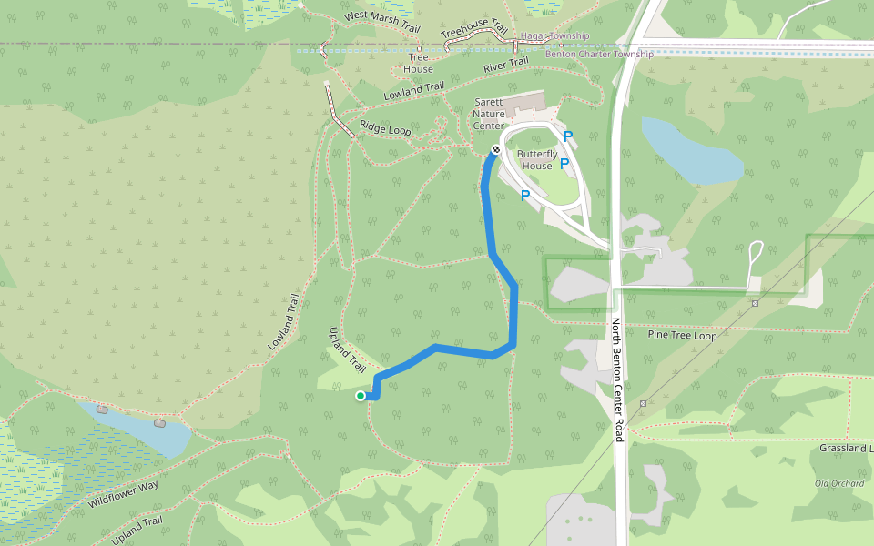 Cottontail Trail walking route map in Benton Harbor