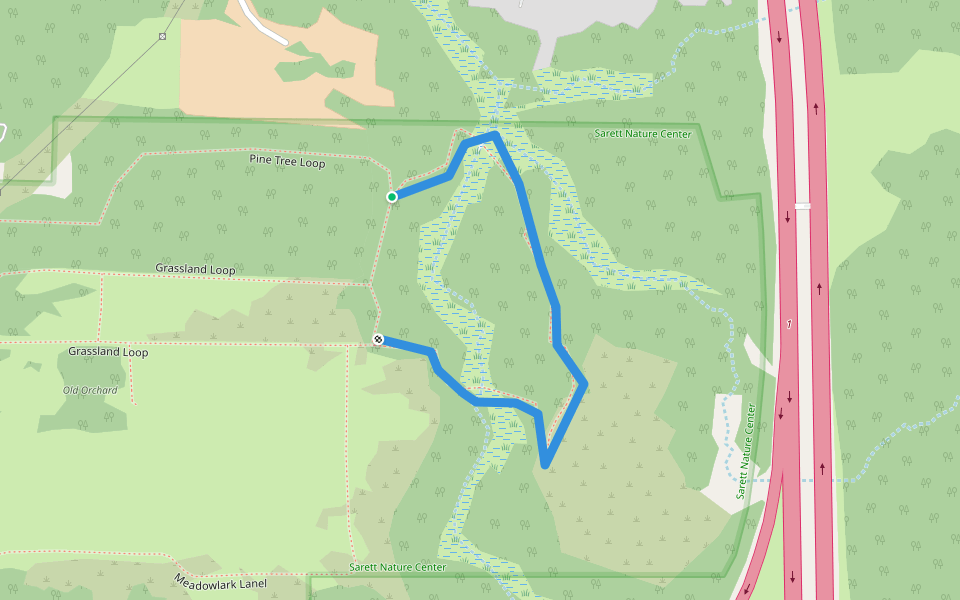 Rolling Meadow Loop walking route map in Benton Harbor