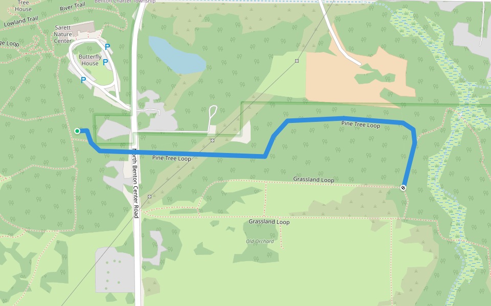 Pine Tree Loop walking route map in Benton Harbor