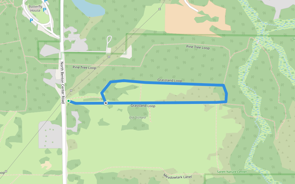 Grassland Loop walking route map in Benton Harbor