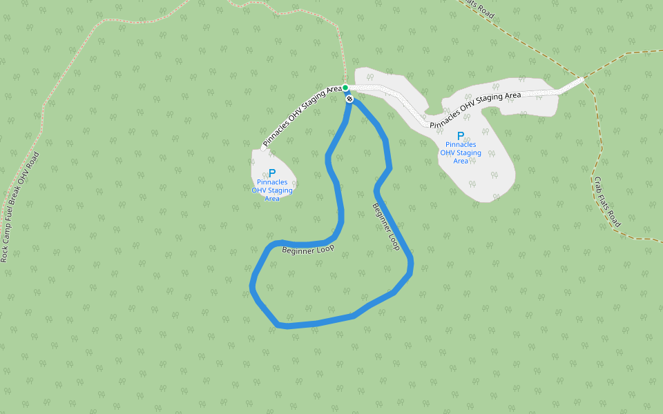 Beginner Loop walking route map in Lake Arrowhead