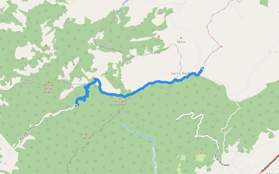 Travessia com Pico da Lagoinha walking route map in Saquarema