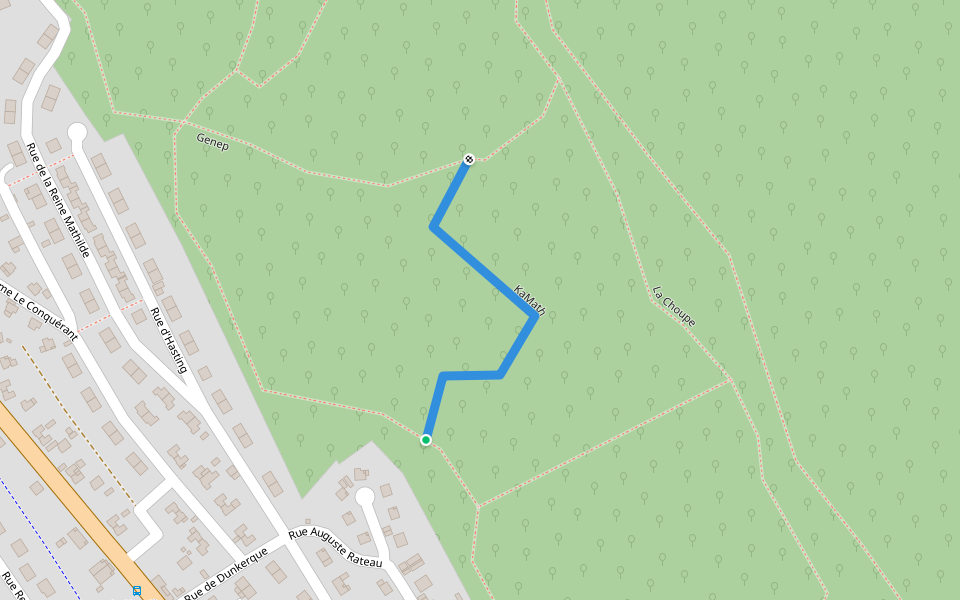 KaMath walking route map in Le Trait