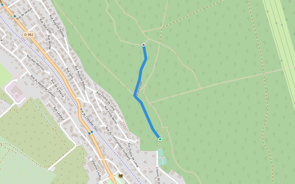 Piste a toph walking route map in Le Trait