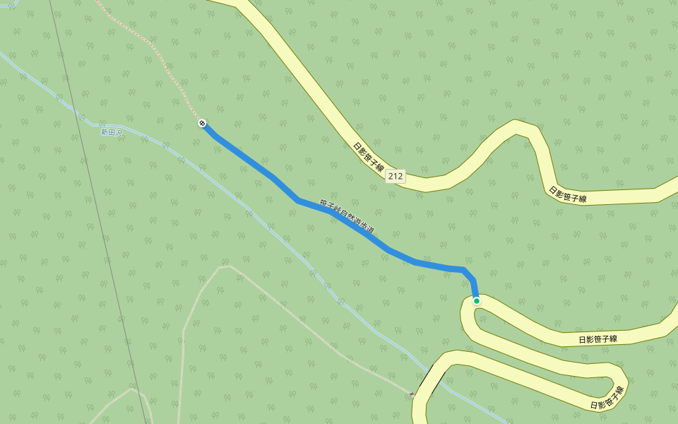 笹子峠自然遊歩道 walking route map in Otsuki