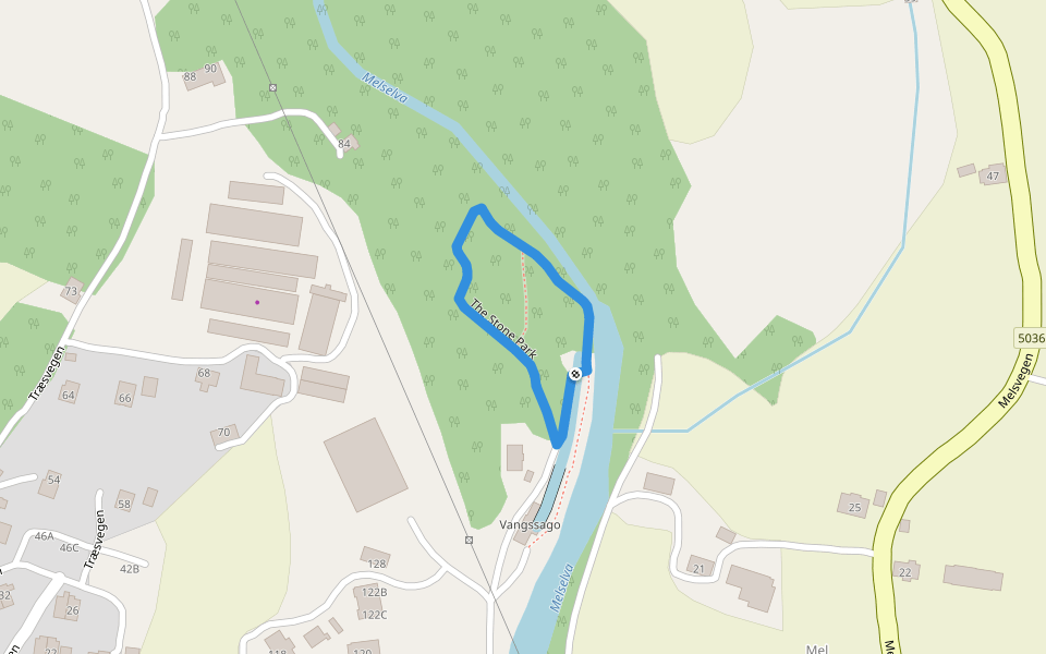 The Stone Park walking route map in Rosendal