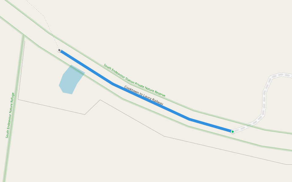 Cooktown to Laura Railway walking route map in Cooktown