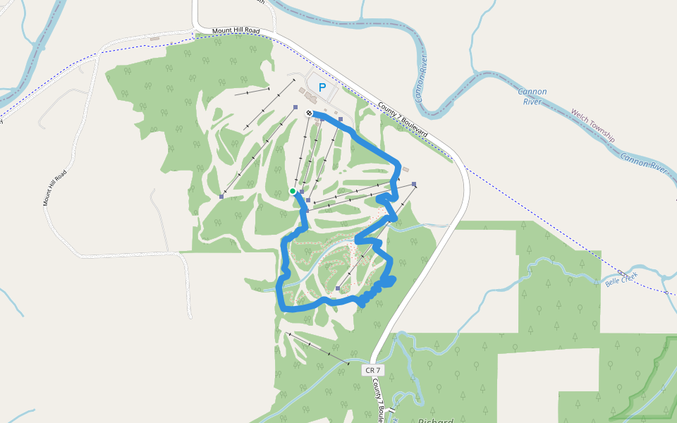 Joyride walking route map in Welch
