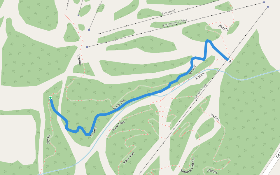 Air Bear walking route map in Welch