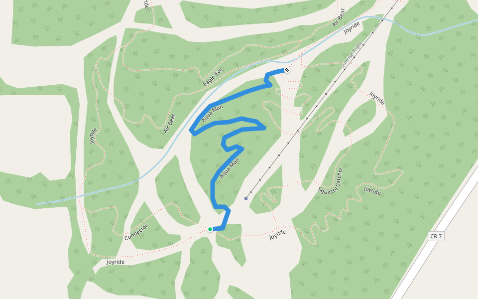 Aqua Man walking route map in Welch
