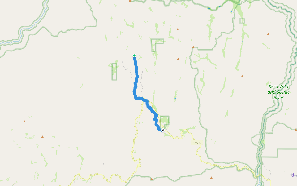 Beach Ridge Trail walking route map in Inyokern