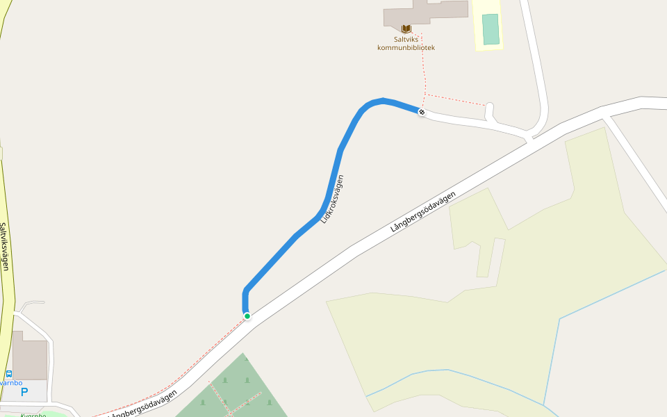 Lidkroksvägen walking route map in Saltvik