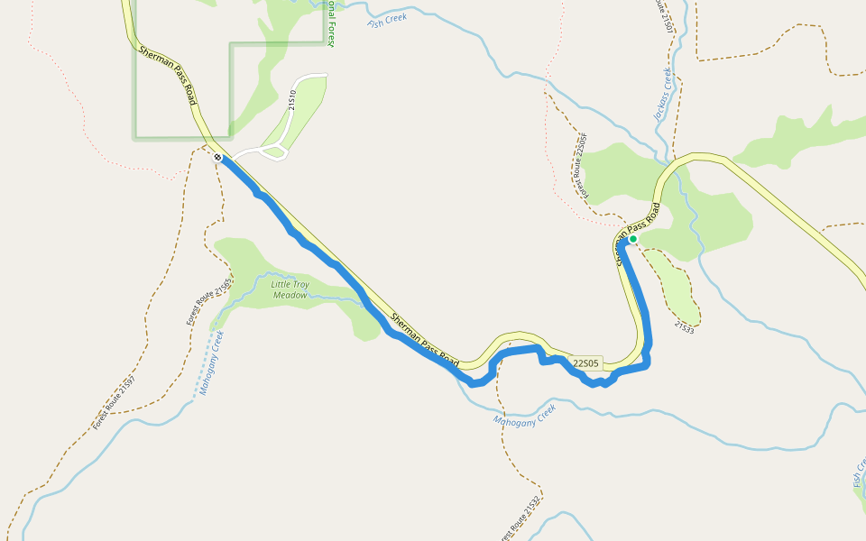 Fish and Troy Connector Trail walking route map in Inyokern