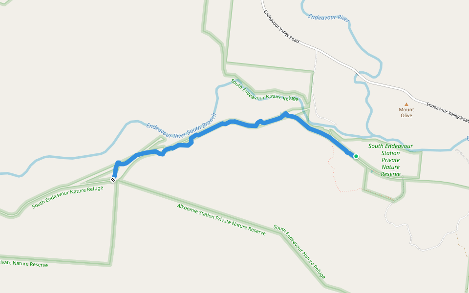 Former Cooktown to Laura Railway walking route map in Cooktown