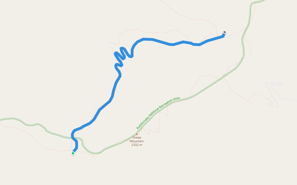 Sheep Mtn Loop walking route map in Potomac