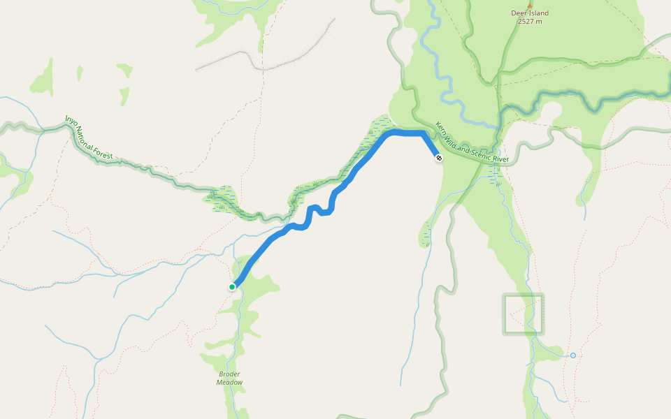 Beck Meadow Trail walking route map in Pearsonville