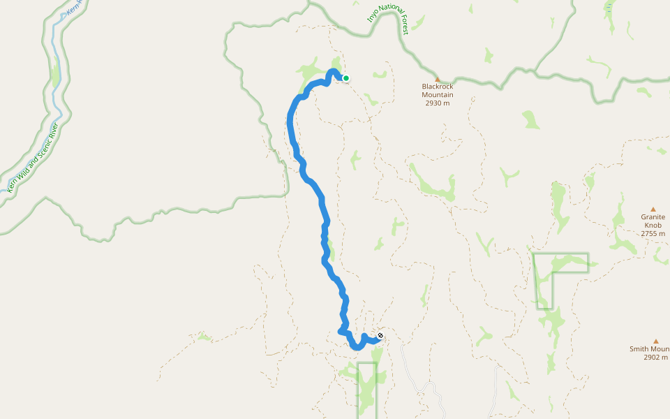 Little Horse Trail walking route map in Inyokern