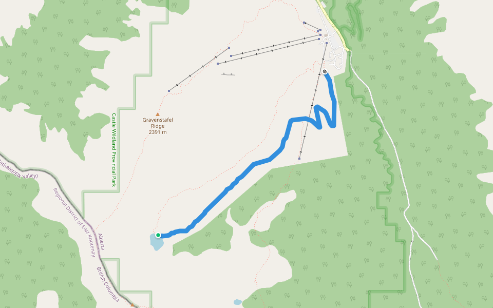 Haig Lake South Trail walking route map in Bellevue