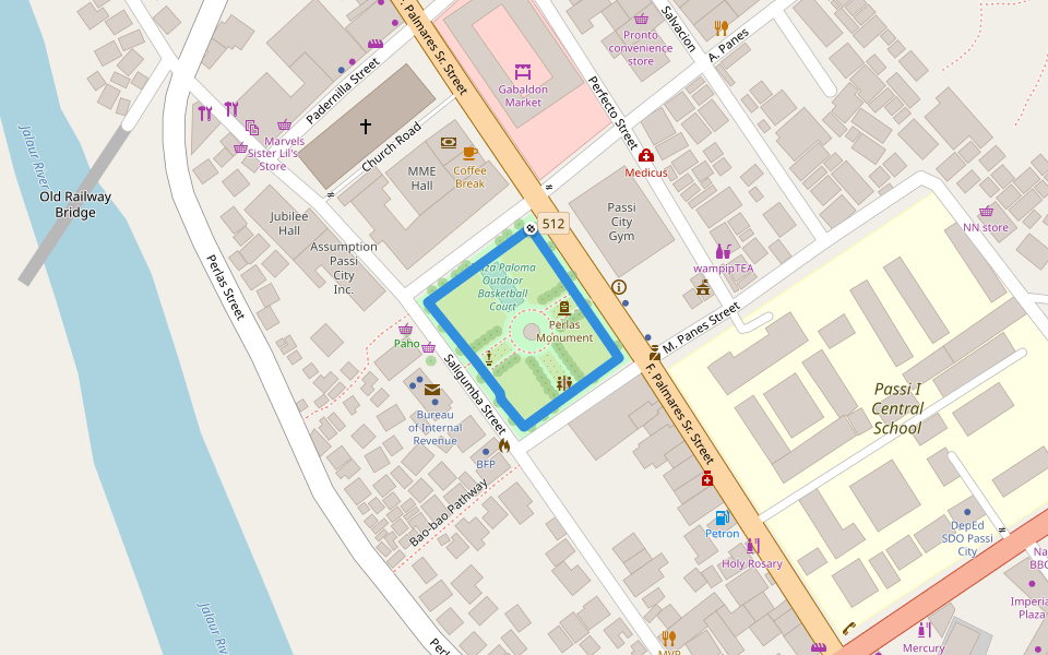 Walking and Jogging lane walking route map in Passi City