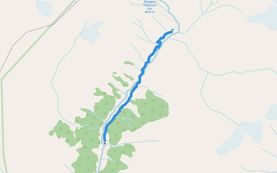 Jhodi Panhartoo Trail walking route map in Chakban Panahartu