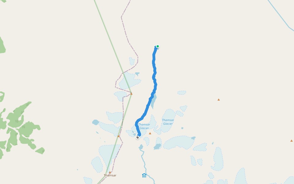 Thamsar Pass Marhu Trail walking route map in Chakban Palah Chak