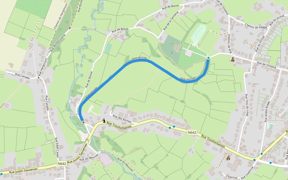 Voie vicinale walking route map in Blegny