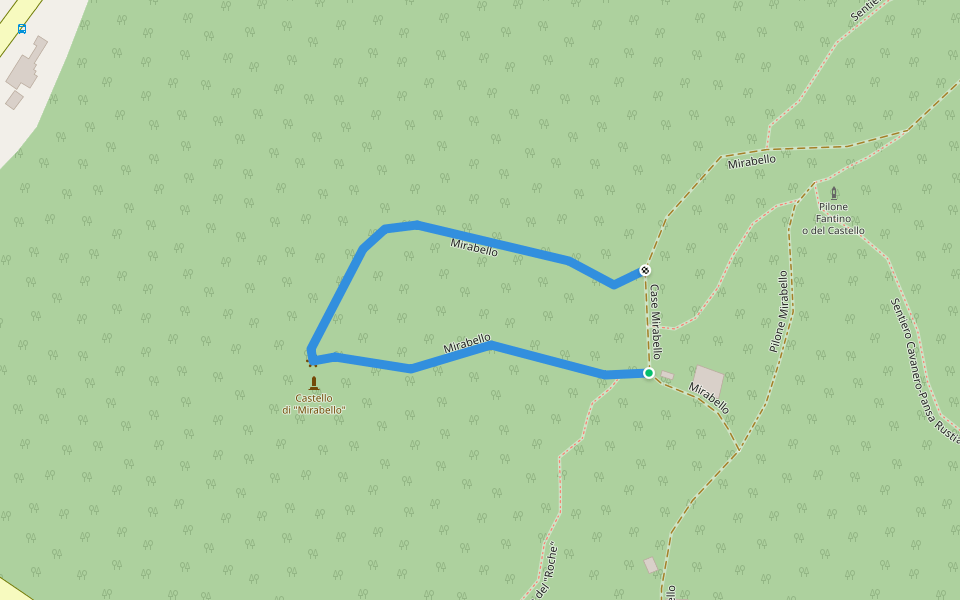 Mirabello walking route map in Chiusa di Pesio
