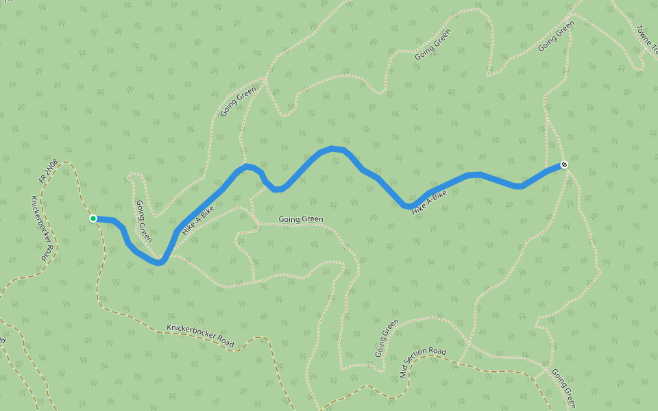Hike-A-Bike walking route map in Big Bear Lake