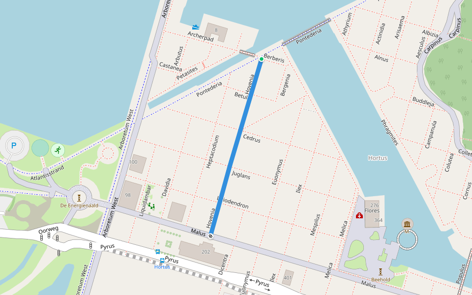 Hovenia walking route map in Almere