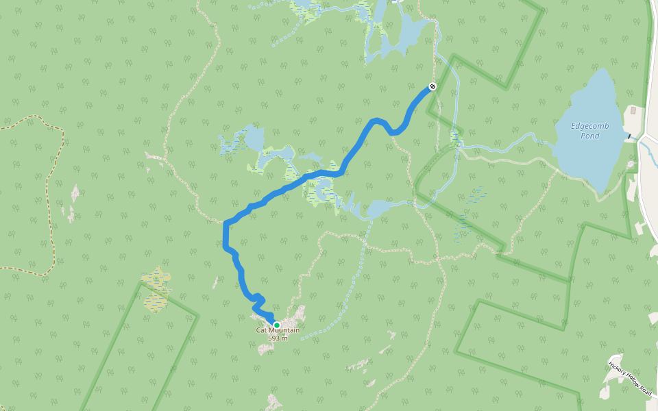 Cat Mountain Trail walking route map in Bolton
