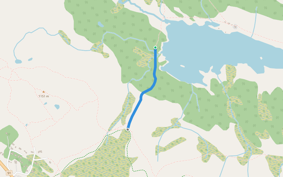 Gravholsstien walking route map in Beitostølen