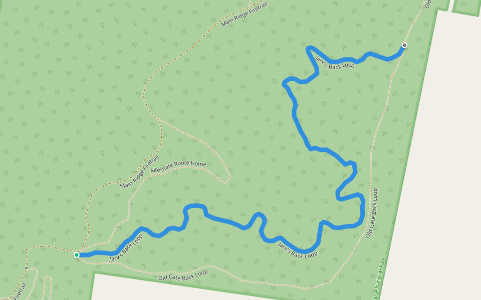 Jarv's Back Loop walking route map in Cootamundra