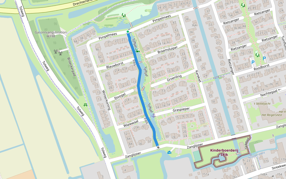 Fitis walking route map in Hoogkarspel
