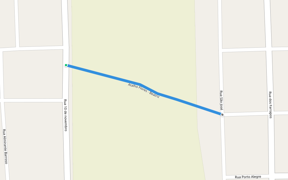 Atalho Flores - Beatriz walking route map in Santa Rosa