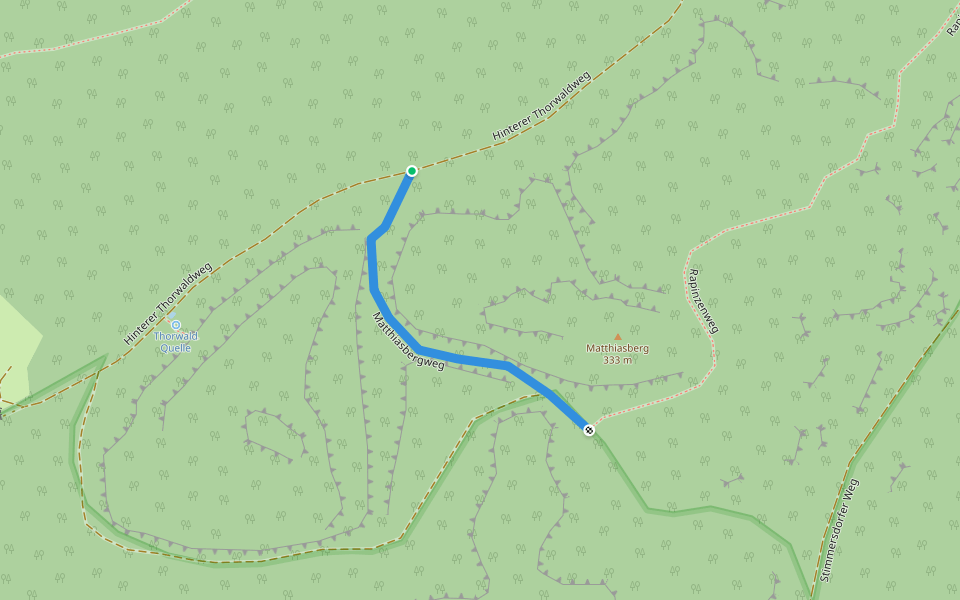 Matthiasbergweg walking route map in Sebnitz