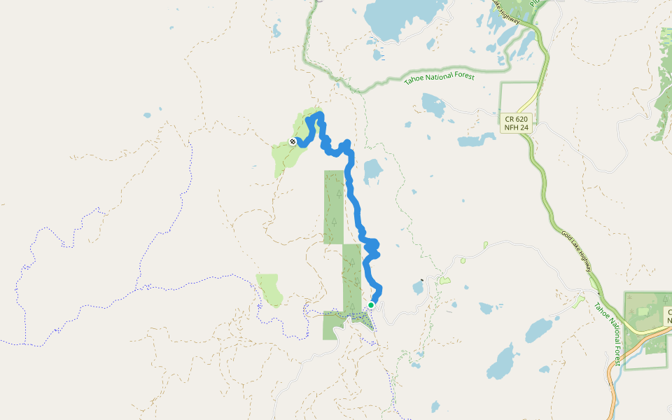 Gold Valley Rim Trail walking route map in Sierra City
