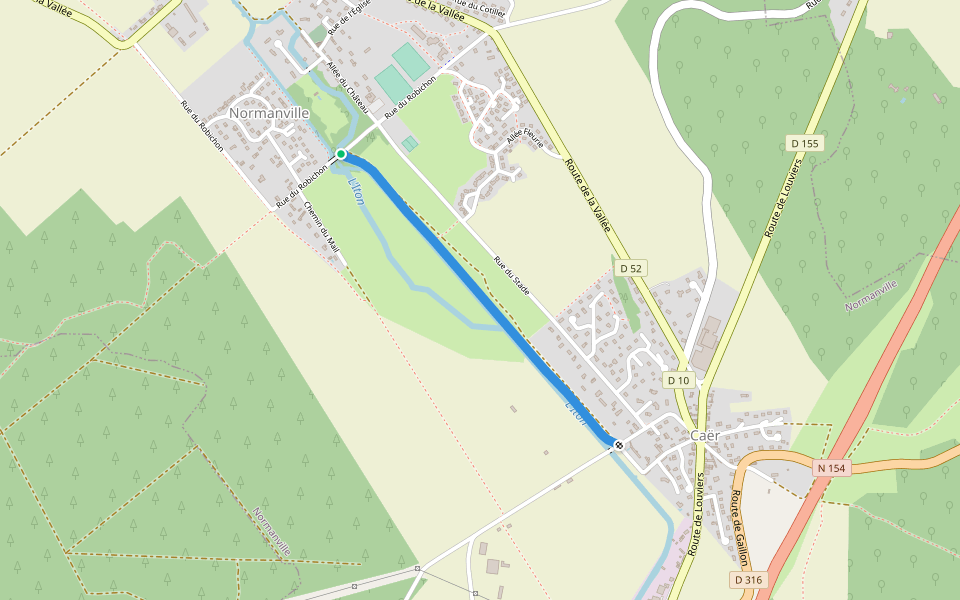 Les berges de Saint-Gaud walking route map in Normanville