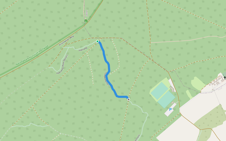 Forlewäldchen walking route map in Schwollen