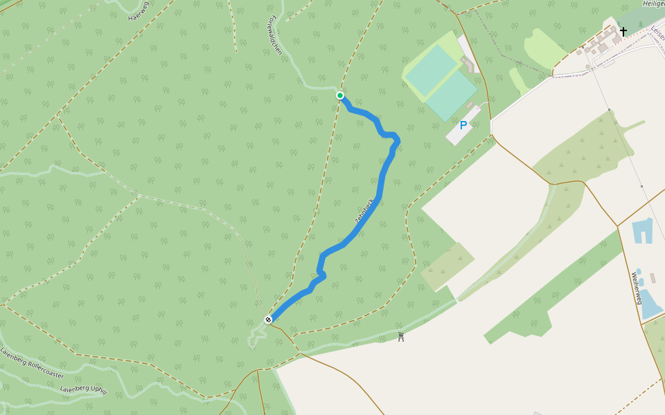 Zehnheck walking route map in Schwollen