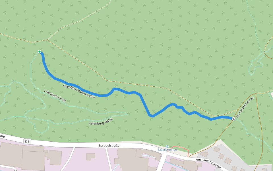Laienberg Rollercoaster walking route map in Schwollen