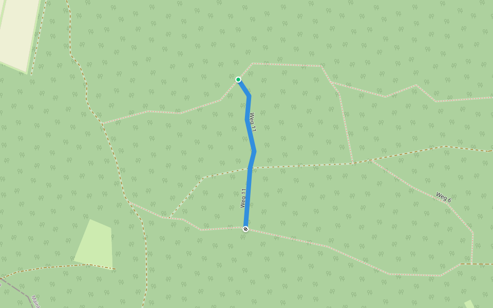 Weg 11 walking route map in Mainburg