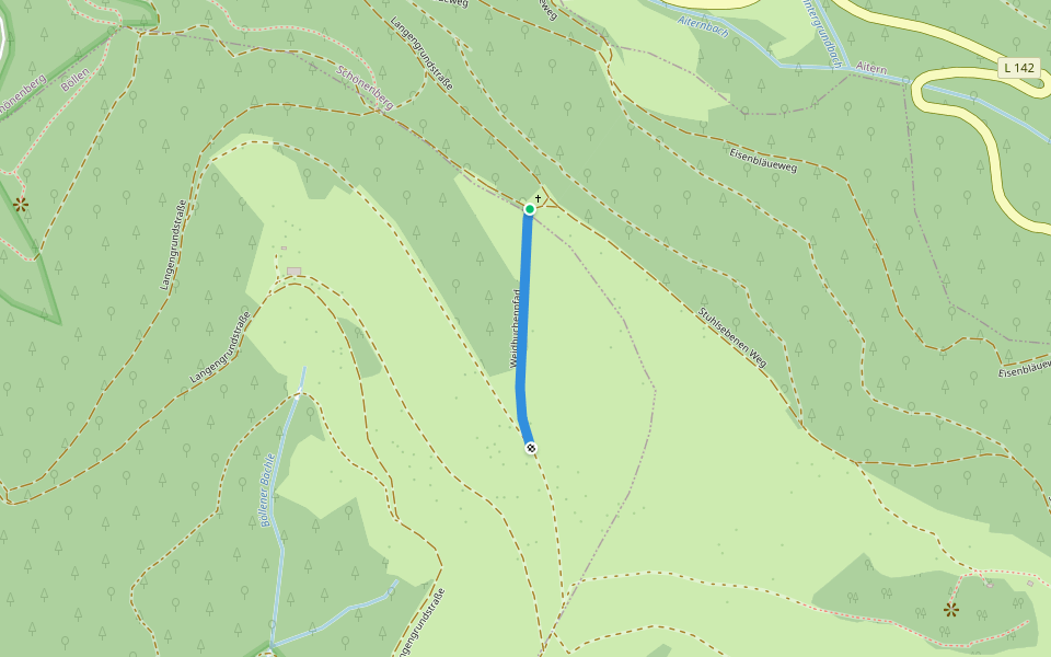 Weidbuchenpfad walking route map in Schönenberg