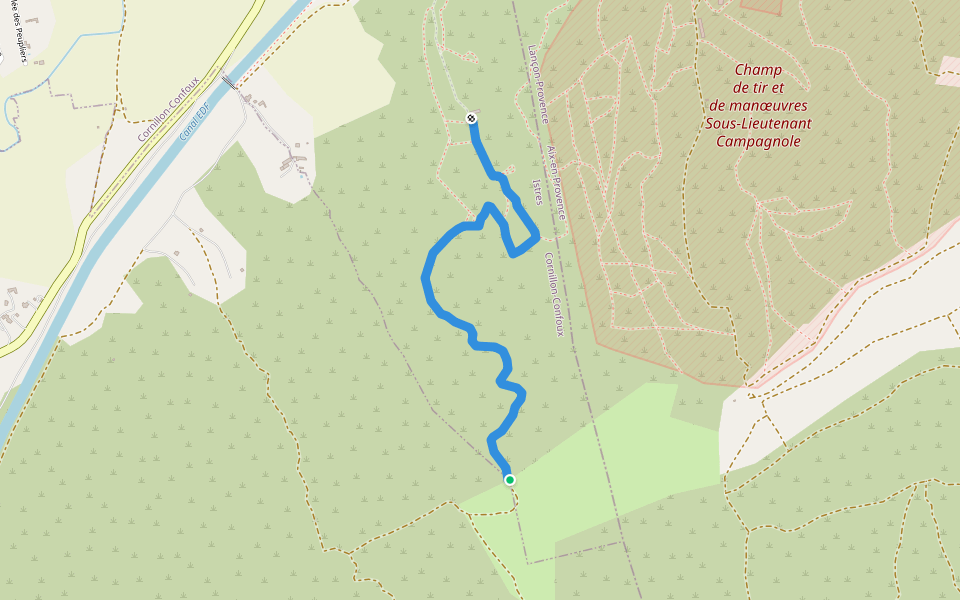 Chemin Privé d'Exploitation Le Verdelet et La Jasse walking route map in Cornillon-Confoux