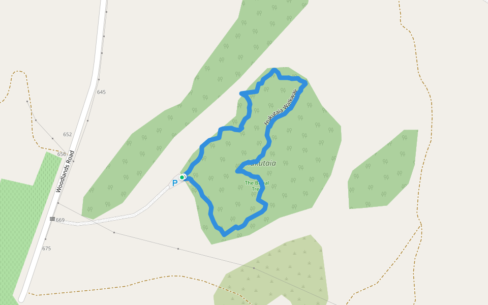 Hukutaia Walkway walking route map in Ōtara