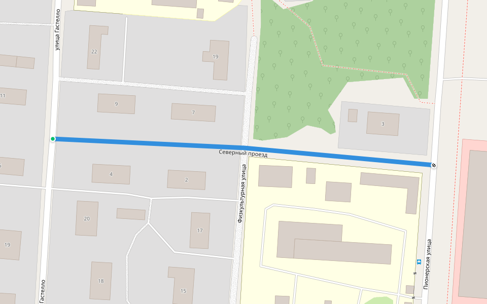 Северный проезд walking route map in Murom