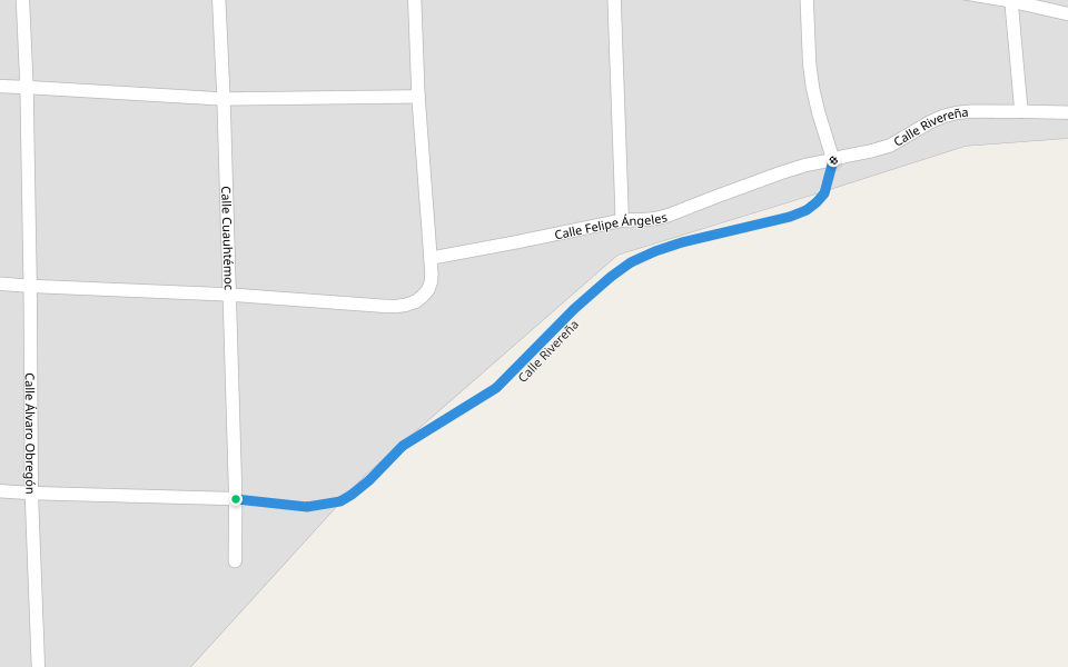 Calle Rivereña walking route map in Palaú